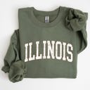 XXL Military Green Illinois Football Game Day Tailgate Party Big Game State University Pride Sweatshirt