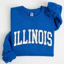 Large Royal Blue Illinois Football Game Day Tailgate Party Big Game State University Pride Sweatshirt
