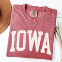 Small Crimson Red Iowa Football Game Day Tailgate Party University College State Pride Classic Comfort Colors Tee
