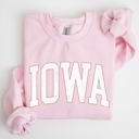 Small Light Pink Iowa Football Game Day Tailgate Party State University Pride Campus Spirit Sweatshirt