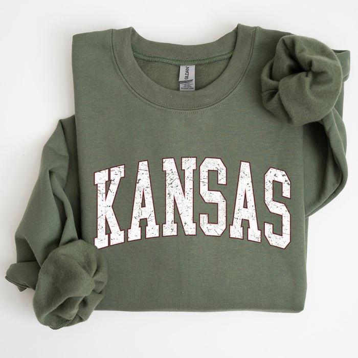 Kansas Football Game Day Tailgate Party Touchdown University College State Sweatshirt