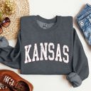 XL Dark Gray Heather Kansas Football Game Day Tailgate Party Touchdown University College State Sweatshirt
