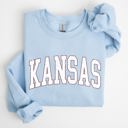 Medium Light Blue Kansas Football Game Day Tailgate Party Touchdown University College State Sweatshirt