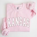 Large Light Pink Kansas Football Game Day Tailgate Party Touchdown University College State Sweatshirt