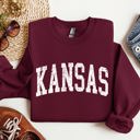 Medium Maroon Kansas Football Game Day Tailgate Party Touchdown University College State Sweatshirt