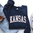 XL Navy Kansas Football Game Day Tailgate Party Touchdown University College State Sweatshirt