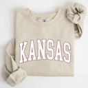 XL Sand Kansas Football Game Day Tailgate Party Touchdown University College State Sweatshirt