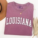 Large Berry Red Louisiana Football Game Day Tailgate Party State University College Pride Comfort Colors Tee