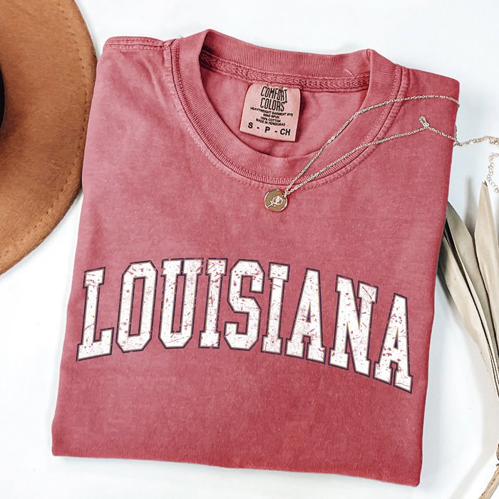 Louisiana Football Game Day Tailgate Party State University College Pride Comfort Colors Tee
