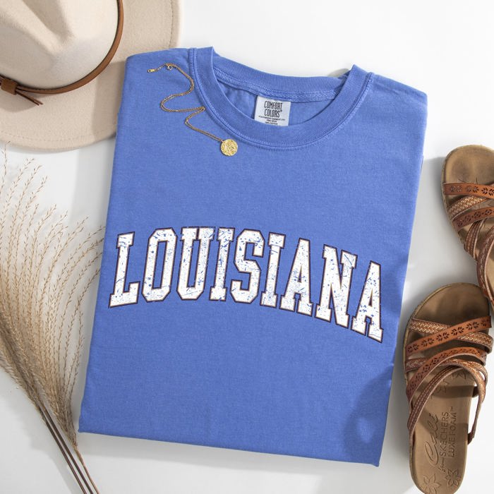 Louisiana Football Game Day Tailgate Party State University College Pride Comfort Colors Tee