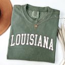 Medium Moss Dark Green Louisiana Football Game Day Tailgate Party State University College Pride Comfort Colors Tee