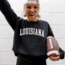 XL Black Louisiana Football Tailgate Party University Game Day Spirit State Pride Sweatshirt
