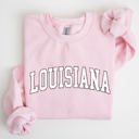 XXL Light Pink Louisiana Football Tailgate Party University Game Day Spirit State Pride Sweatshirt