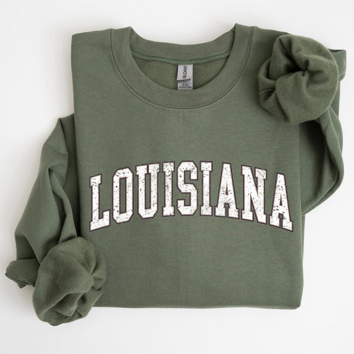 Louisiana Football Tailgate Party University Game Day Spirit State Pride Sweatshirt