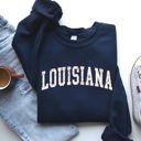 Small Navy Louisiana Football Tailgate Party University Game Day Spirit State Pride Sweatshirt