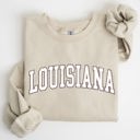 XL Sand Louisiana Football Tailgate Party University Game Day Spirit State Pride Sweatshirt