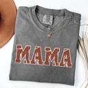  Mama Football Sports Game Day Big Game Touchdown Tailgate Party Comfort Colors Tee