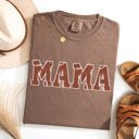 Small Espresso Brown Mama Football Sports Game Day Big Game Touchdown Tailgate Party Comfort Colors Tee
