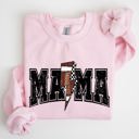  Mama Lightning Bolt Checkered Football Sports Game Day Big Game Touchdown Tailgate Party Sweatshirt