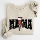 XL Sand Mama Lightning Bolt Checkered Football Sports Game Day Big Game Touchdown Tailgate Party Sweatshirt