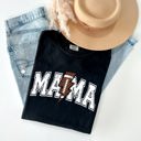 XXL Black Mama Lightning Bolt Football Sports Game Day Big Game Touchdown Tailgate Party Comfort Colors Tee