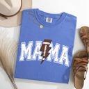 XL Flo Blue Mama Lightning Bolt Football Sports Game Day Big Game Touchdown Tailgate Party Comfort Colors Tee