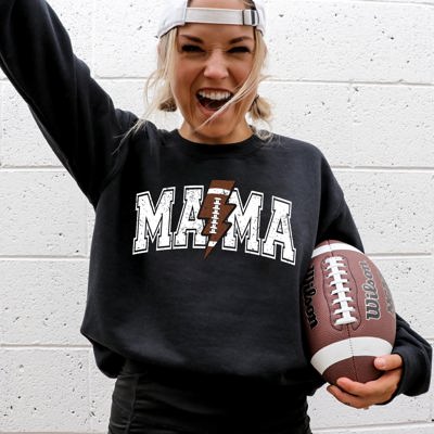 Mama Lightning Bolt Football Game Day Tailgate Party Fan Favorite Team Spirit Sweatshirt