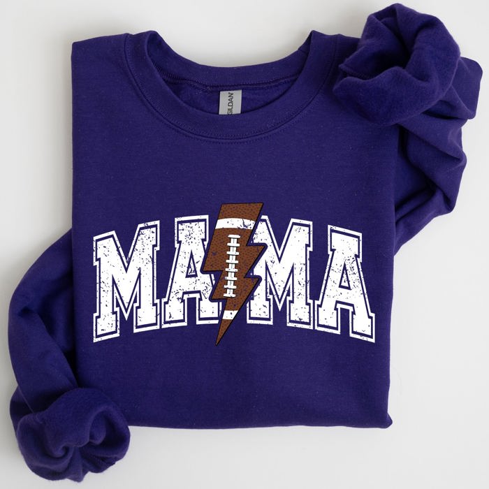 Mama Lightning Bolt Football Game Day Tailgate Party Fan Favorite Team Spirit Sweatshirt