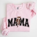 XL Light Pink Mama Lightning Bolt Football Game Day Tailgate Party Fan Favorite Team Spirit Sweatshirt