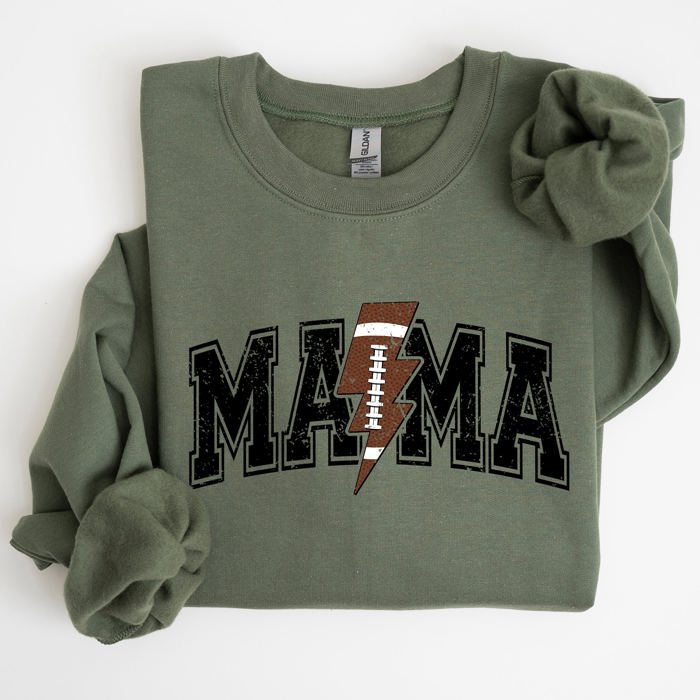 Mama Lightning Bolt Football Game Day Tailgate Party Fan Favorite Team Spirit Sweatshirt