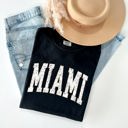 Medium Black Miami Football Game Day Tailgate State University College Big Game Touchdown Comfort Colors Tee