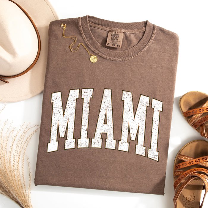 Miami Football Game Day Tailgate State University College Big Game Touchdown Comfort Colors Tee