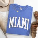 XXL Flo Blue Miami Football Game Day Tailgate State University College Big Game Touchdown Comfort Colors Tee