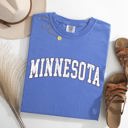 XL Flo Blue Minnesota Football State University Tailgate Game Day Apparel For Proud Fans Comfort Colors Tee