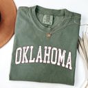 XL Moss Dark Green Oklahoma Football Game Day Tailgate Party University State Touchdown Celebrations Comfort Colors Tee