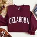 Medium Maroon Oklahoma Football Game Day Tailgate Big Game Touchdown University State Sweatshirt