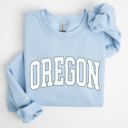 Small Light Blue Oregon Football Game Day Tailgate Party Big Game Touchdown University College State Sweatshirt
