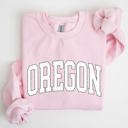 Large Light Pink Oregon Football Game Day Tailgate Party Big Game Touchdown University College State Sweatshirt