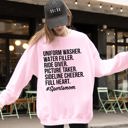 Medium Light Pink Sports Mom Tailgate Party Football Soccer Baseball Basketball Volleyball Sweatshirt