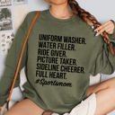 XXXL Military Green Sports Mom Tailgate Party Football Soccer Baseball Basketball Volleyball Sweatshirt