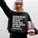 XXL Black Sports Mom Tailgate Party Football Soccer Baseball Basketball Volleyball Sweatshirt