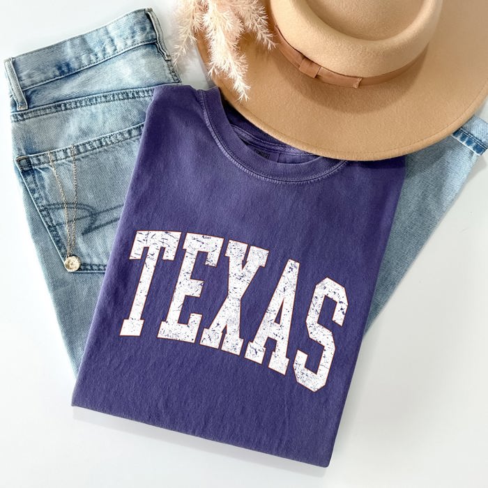 Texas Football Game Day Tailgate Spirit for State University and College Fans Comfort Colors Tee