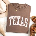 Small Espresso Brown Texas Football Game Day Tailgate Spirit for State University and College Fans Comfort Colors Tee