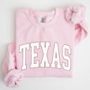 Small Light Pink Texas Football Game Day Tailgate Party University State Pride Campus Fan Premium Sweatshirt