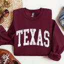 XL Maroon Texas Football Game Day Tailgate Party University State Pride Campus Fan Premium Sweatshirt