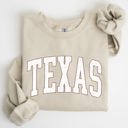 Medium Sand Texas Football Game Day Tailgate Party University State Pride Campus Fan Premium Sweatshirt