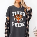 XXXL Pepper Dark Gray Tiger Pride Football Game Day Big Game Touchdown Tailgate Party Comfort Colors Tee
