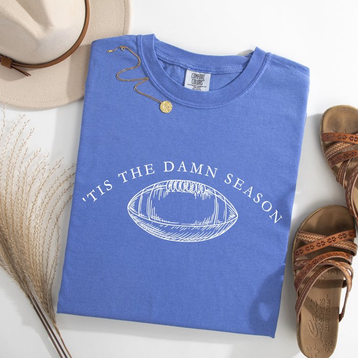 Tis The Damn Season Football Tailgate Party Limited Edition Collectible Comfort Colors Tee