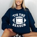 Small Navy Tis The Season Football Tailgate Party Game Day Big Game Touchdown Fans Sweatshirt
