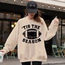 XL Sand Tis The Season Football Tailgate Party Game Day Big Game Touchdown Fans Sweatshirt